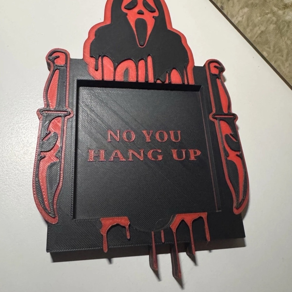 Ghostface “No You Hang Up” Sticky Note Holder – Horror Movie Desk Accessory